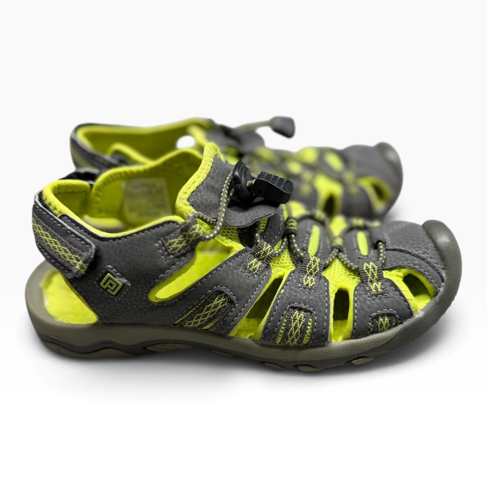 Rugged Exposure Kids Grey Lime Green Sport Sandals 160912-K Size 2 US